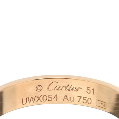Cartier 18K Yellow Gold 3.5mm LOVE Wedding Band Ring 51 5.75 4 of 5
