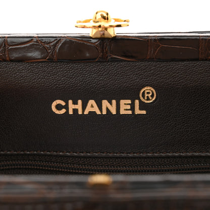 Chanel Alligator Chain Bag Dark Brown 6 of 12