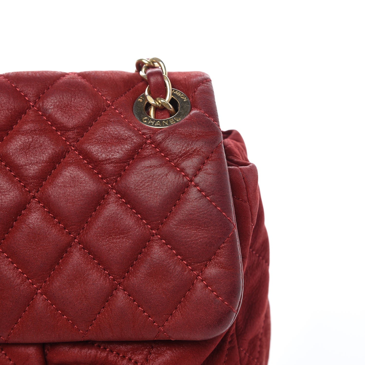 Chanel Iridescent Calfskin Large Chic Quilt Flap Red 10 of 14