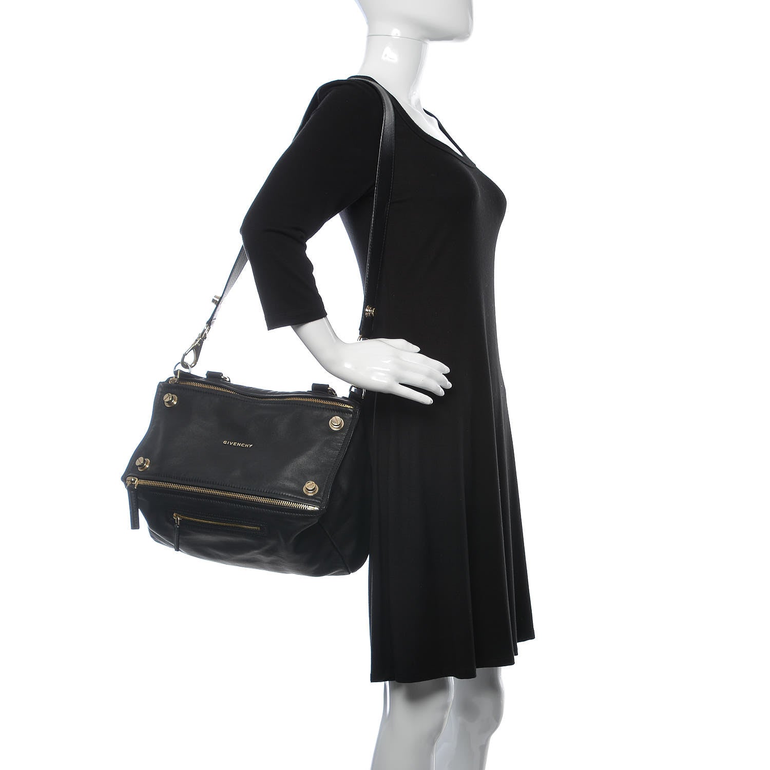 Givenchy Calfskin Medium Bolt Stud Pandora Black 2 of 16