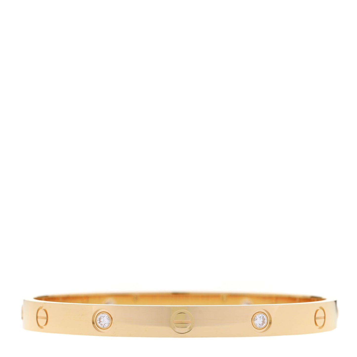 18K Yellow Gold 4 Diamond LOVE Bracelet 18
