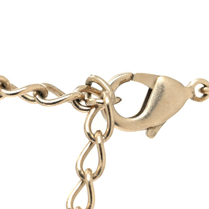Chanel Pearl Beaded Crystal CC Necklace Gold Black White 4 of 5