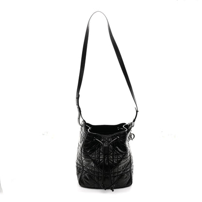 Christian Dior Crinkled Calfskin Macrocannage Medium D-Motion Bag Black 1 of 10