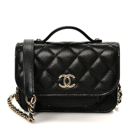 Chanel Caviar Quilted Business Affinity Clutch With Chain Black 1 of 12