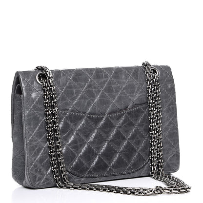 Chanel Aged Calfskin Quilted 50th Anniversary 2.55 Reissue 225 Flap Grey 4 of 10