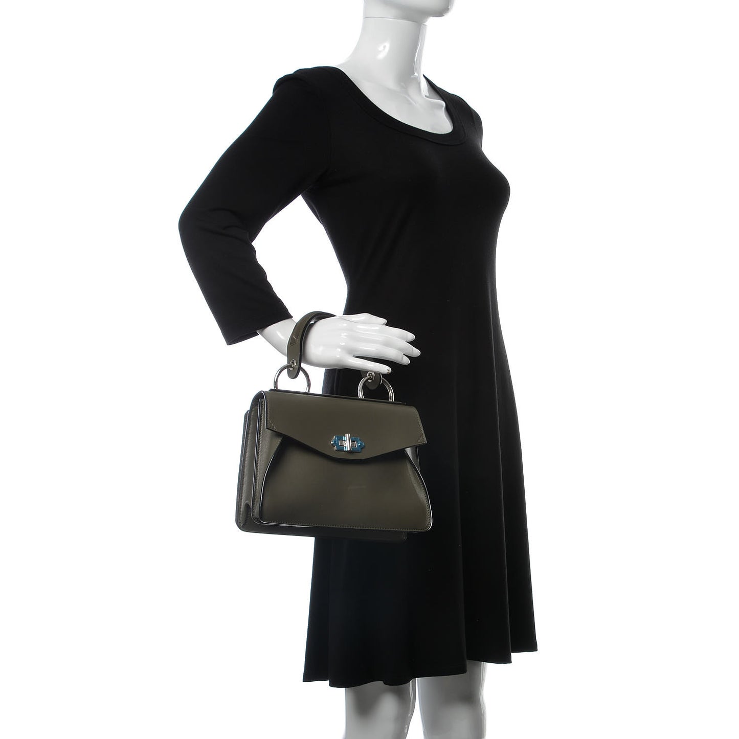 Calfskin Small Hava Top Handle Bag Cypress