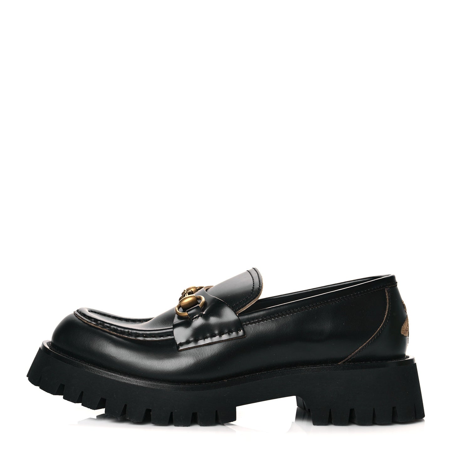 Cordovan Lux Womens Harald Horsebit 25mm Platform Loafers 40.5 Black