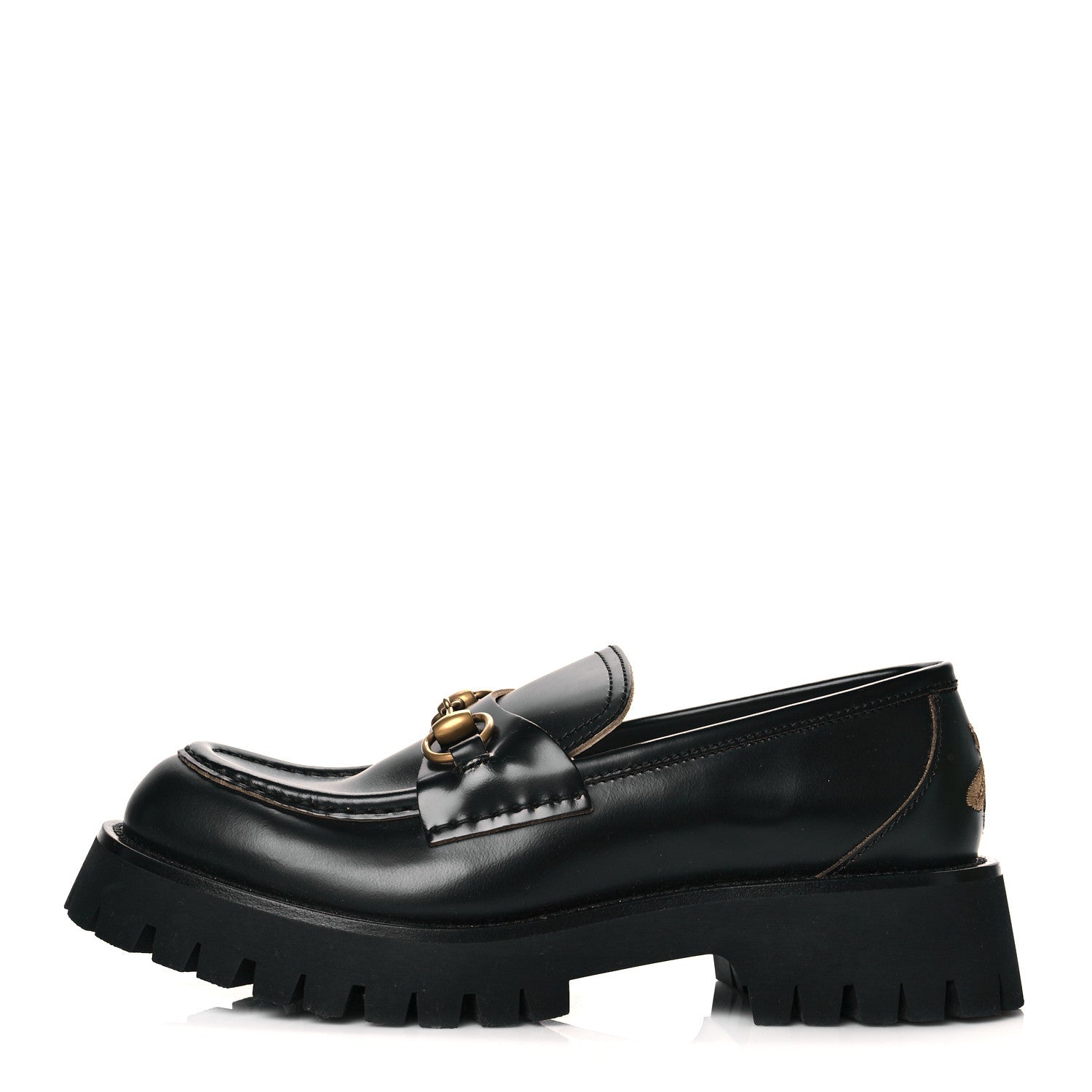 Gucci Cordovan Lux Womens Harald Horsebit 25mm Platform Loafers 40.5 Black 1 of 10