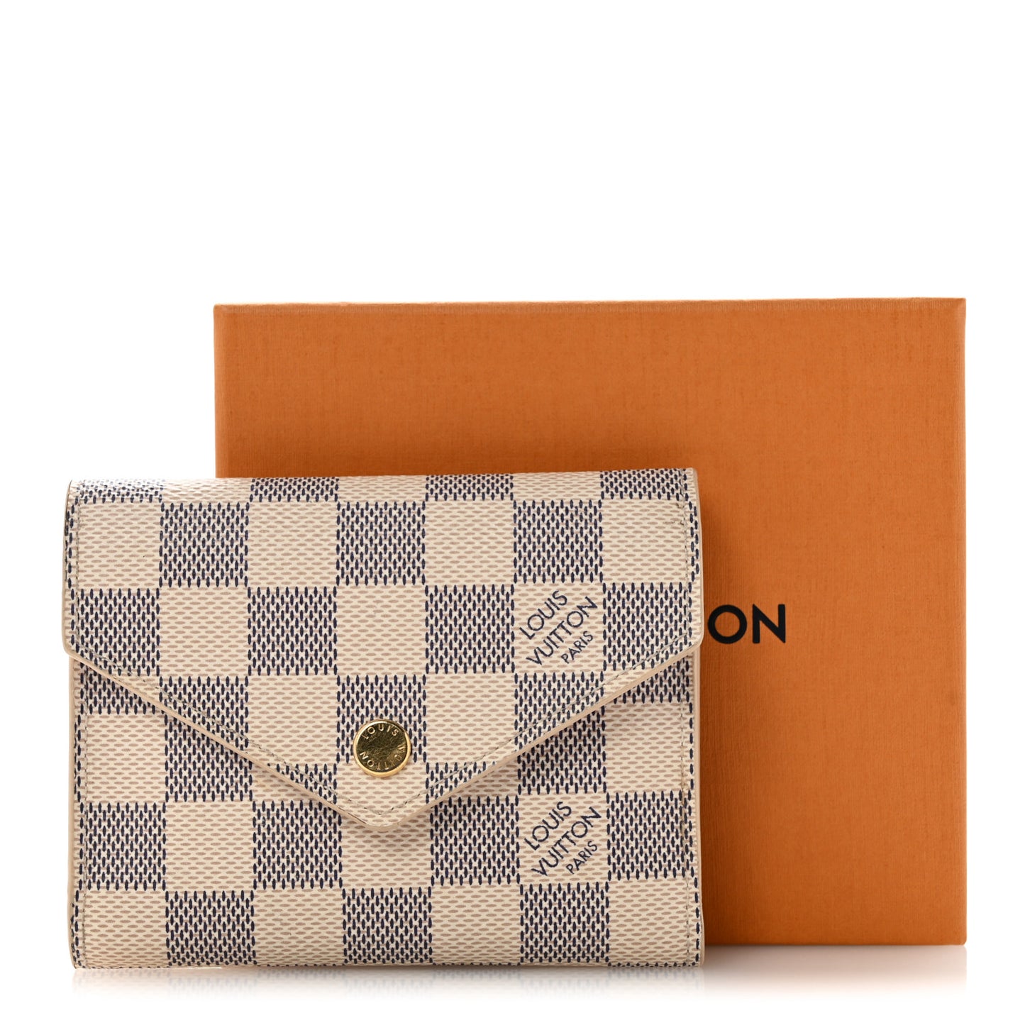 Damier Azur Victorine Wallet Rose Ballerine