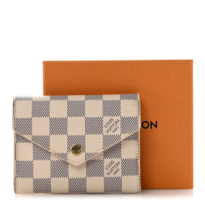 Louis Vuitton Damier Azur Victorine Wallet Rose Ballerine 9 of 9
