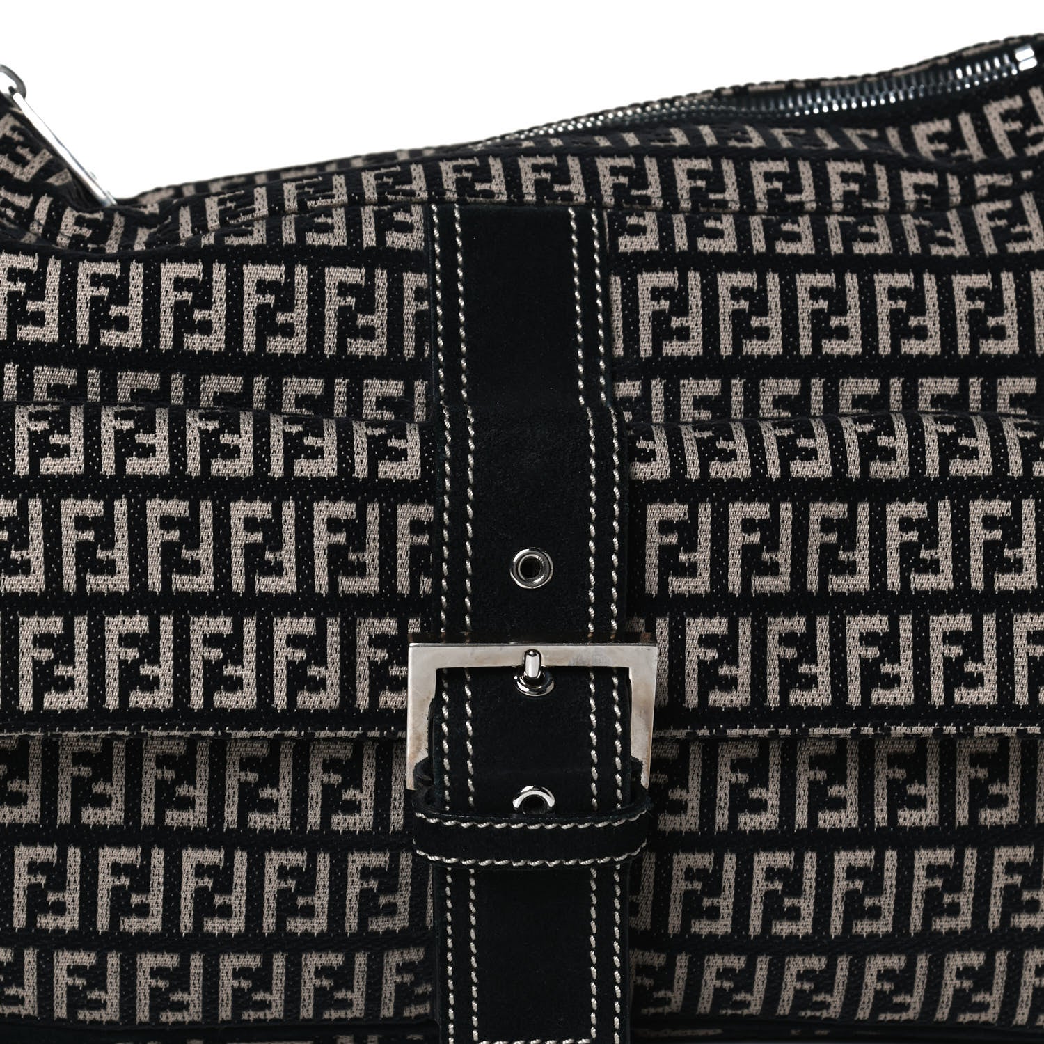 Fendi Zucchino Shoulder Bag Dark Brown 7 of 11