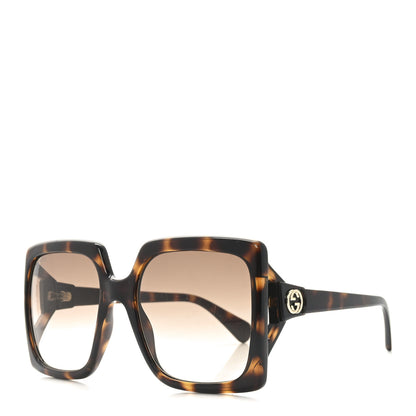 Gucci Acetate Square Frame Sunglasses GG0876S Tortoise 1 of 8