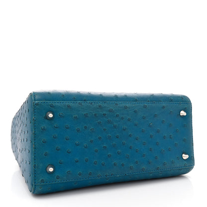Christian Dior Ostrich Medium Lady Dior Blue 4 of 15