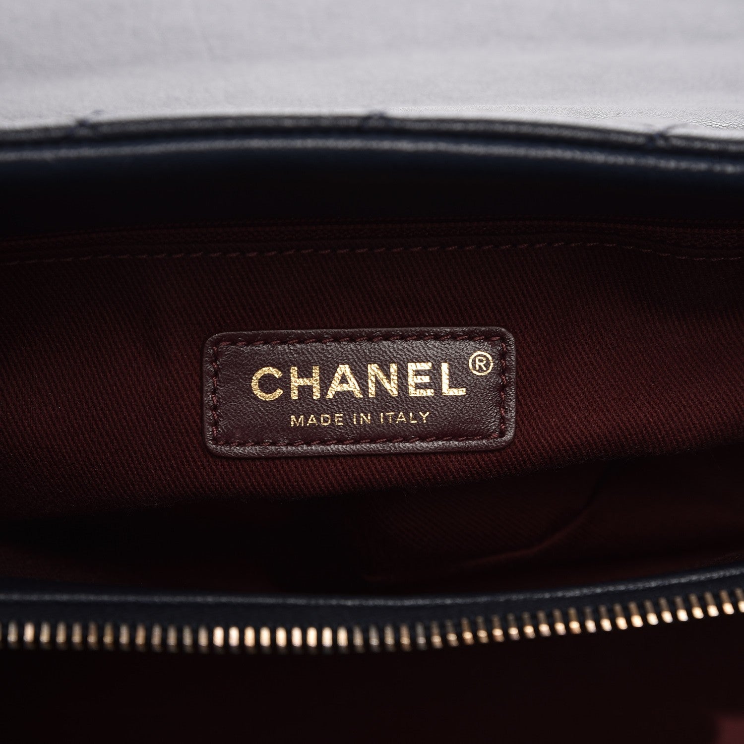 Chanel Shiny Sheepskin Quilted Large Trapezio Flap Navy 6 of 10