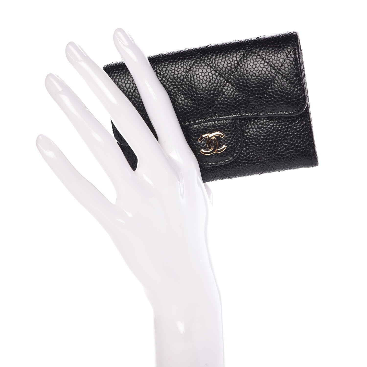 Chanel Caviar Quilted Flap Card Holder Black 2 of 11