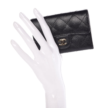 Chanel Caviar Quilted Flap Card Holder Black 2 of 11
