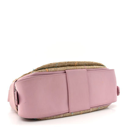 Chanel Tweed Mademoiselle Turn Lock Crossbody Bag Beige 4 of 14