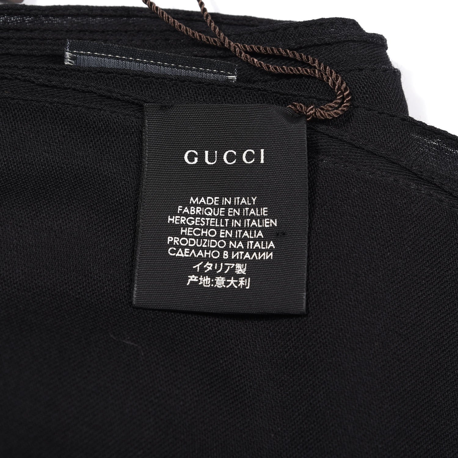 Gucci Wool Silk GG Monogram GGNat Scarf Black 2 of 4