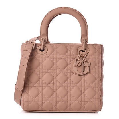 Christian Dior Ultra Matte Calfskin Cannage Medium Lady Dior Beige 1 of 10