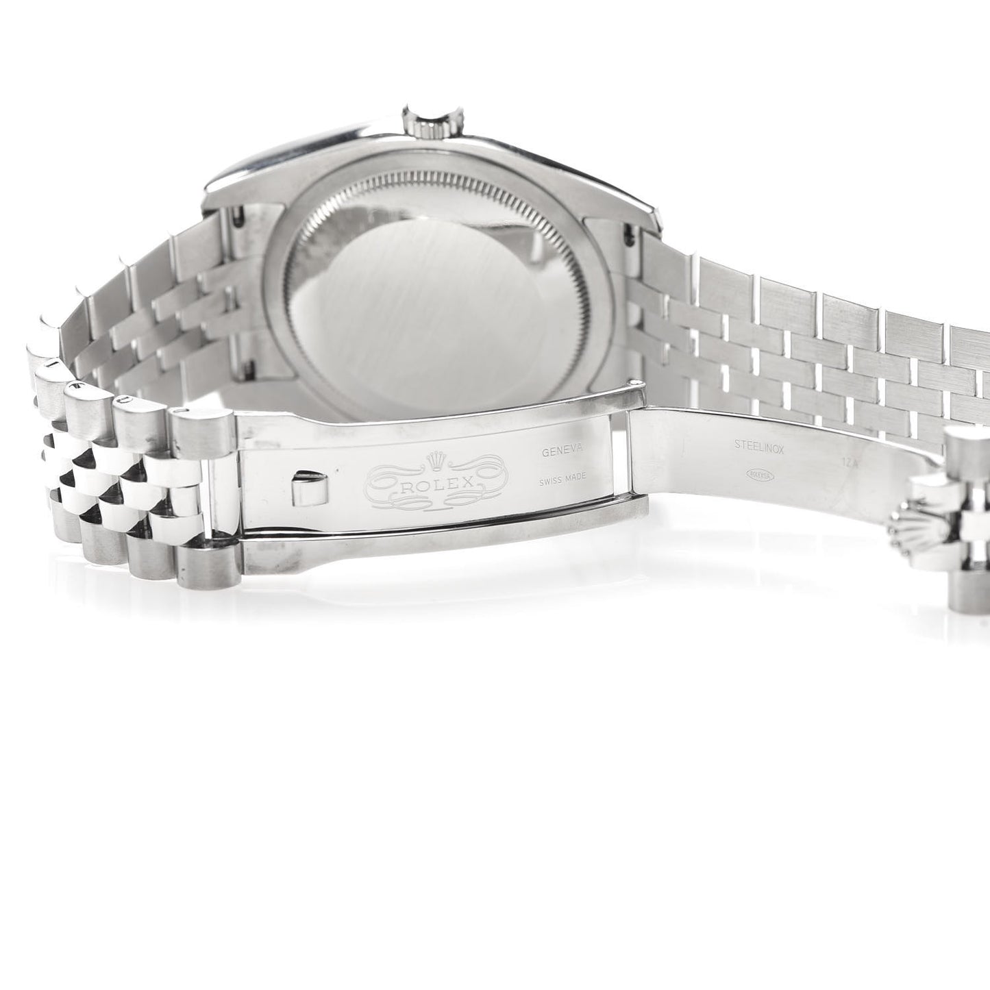 Stainless Steel 18K White Gold Diamond Black Mother of Pearl 36mm Oyster Perpetual Datejust Watch 116234