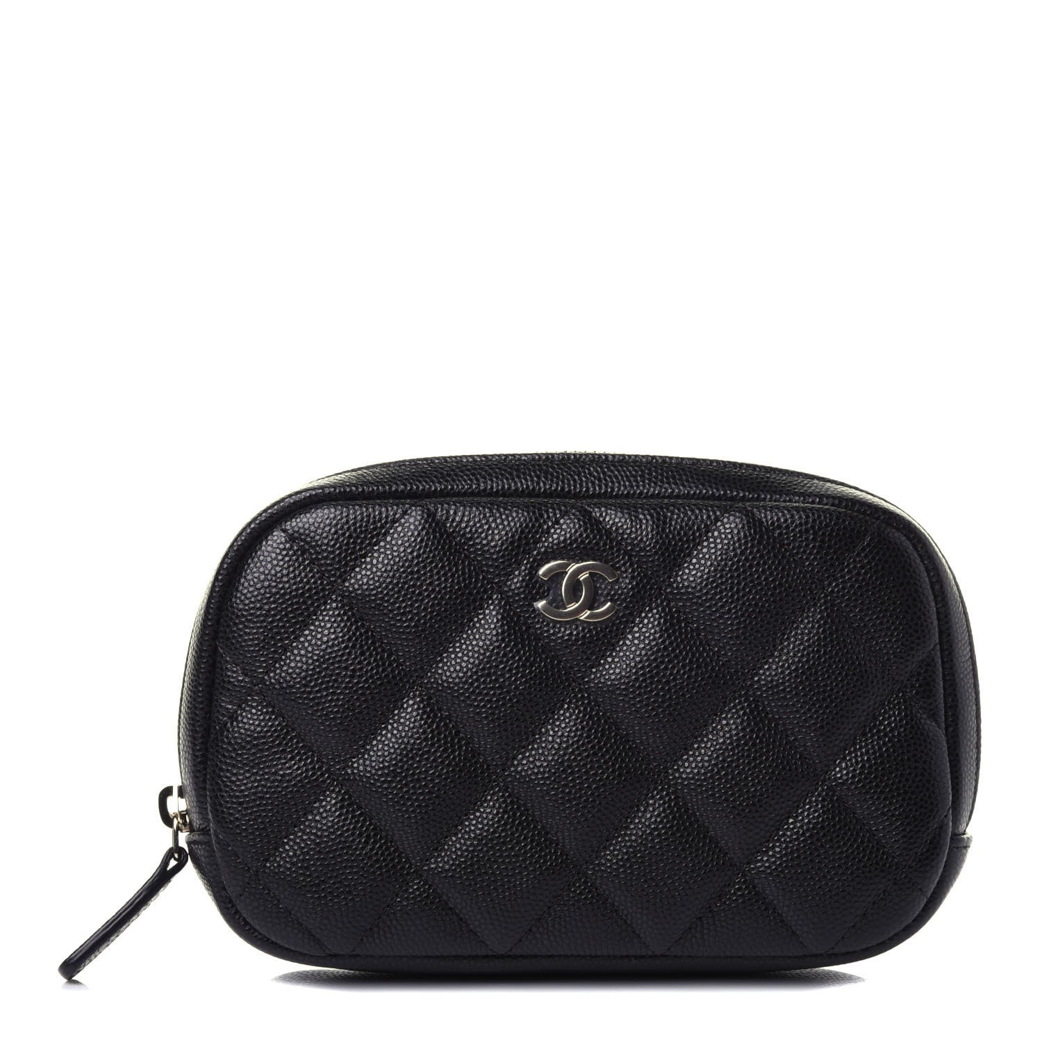 Chanel Caviar Quilted Small Curvy Pouch Cosmetic Case Black 1 of 4