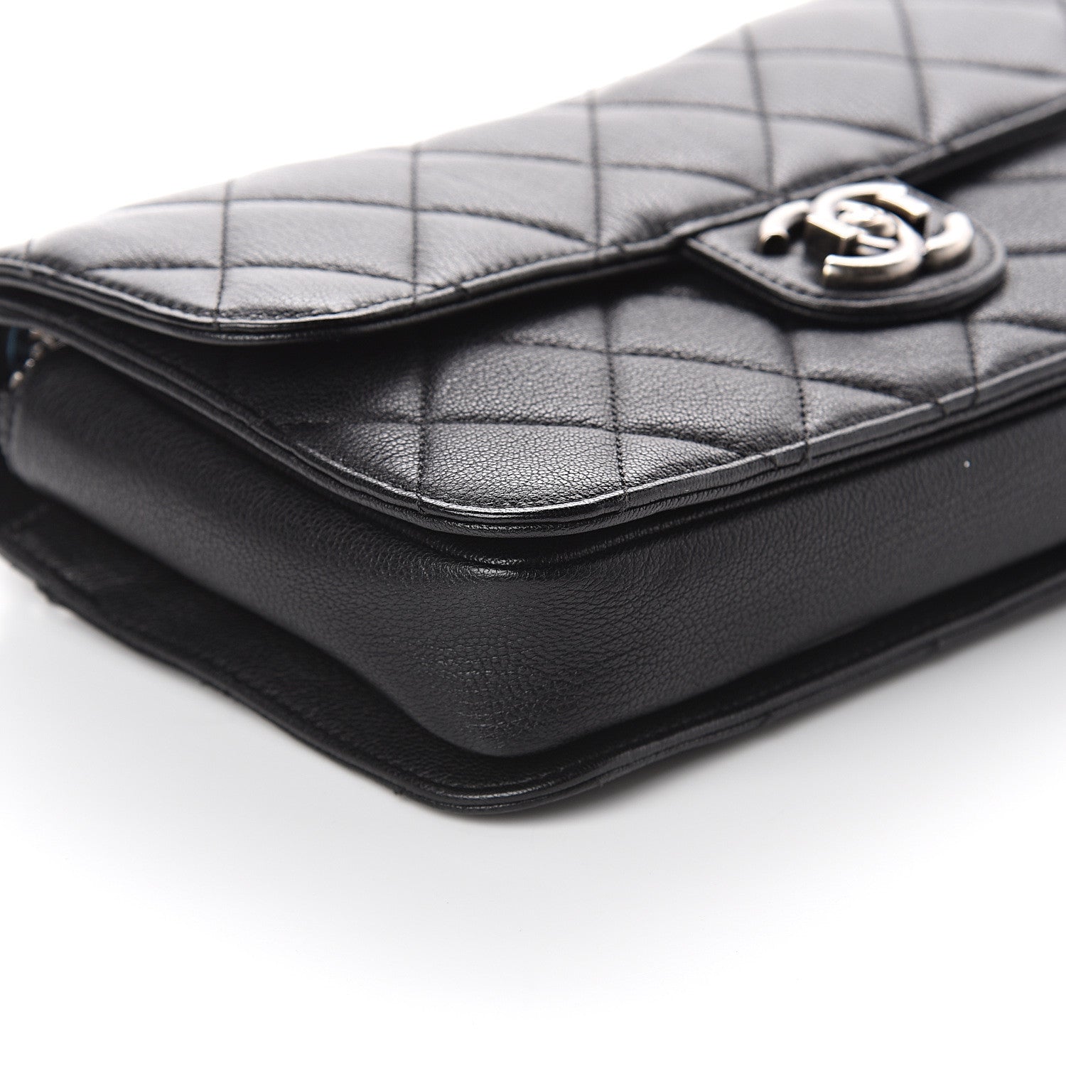 Chanel Goatskin Quilted Medium Perfect Edge Flap Black 6 of 7