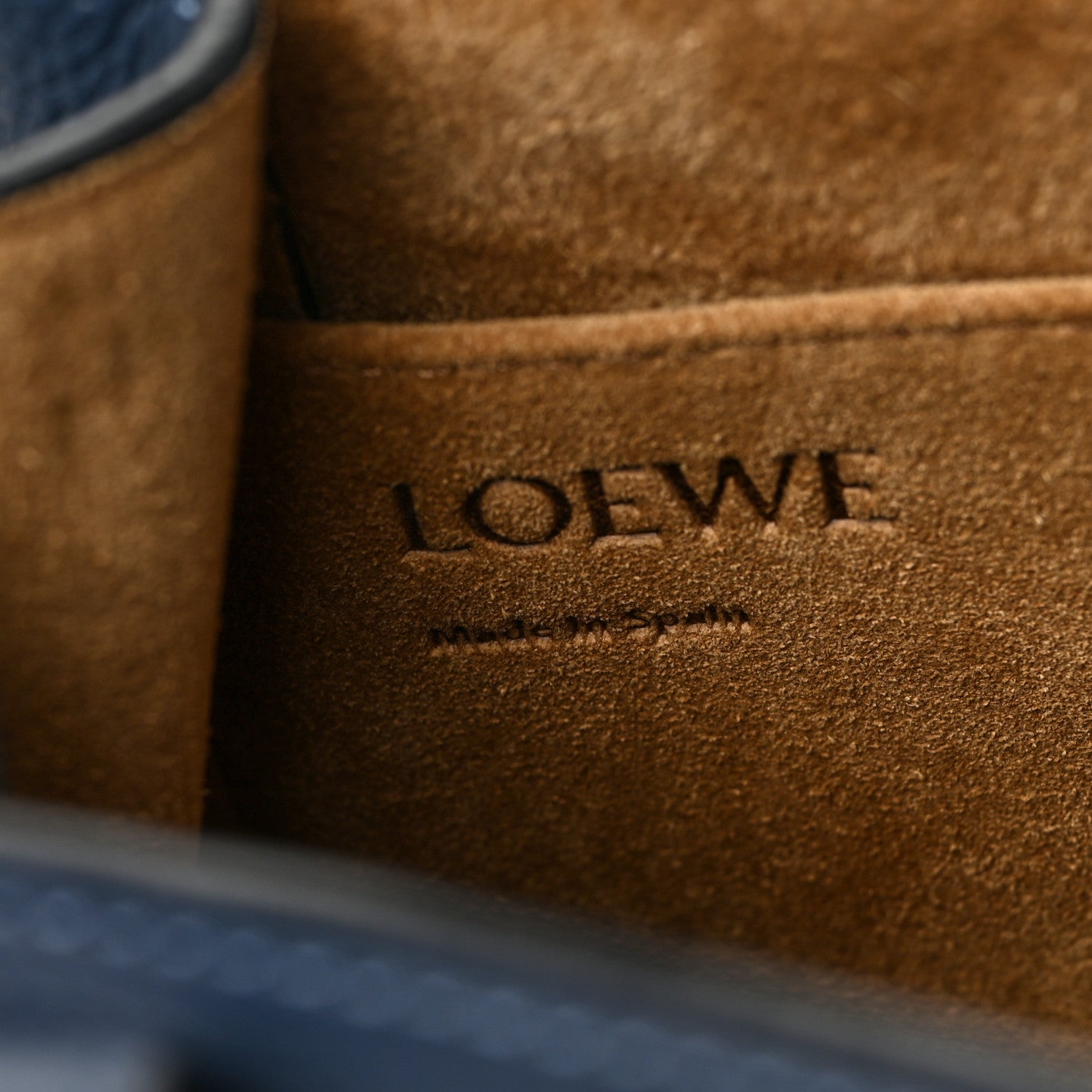 Loewe Calfskin Mini Gate Tote Navy 6 of 8