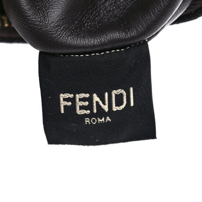 Fendi Fabric Jacquard FF 1974 Nano Fendigraphy Hobo Charm Tobacco Moro 7 of 10