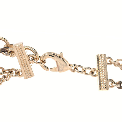 Chanel Multi Strand CC Short Necklace Gold Orange 4 of 5