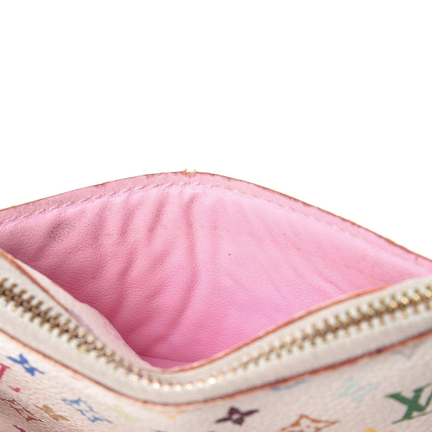Louis Vuitton Monogram Multicolor Key Pouch White Litchi 7 of 14