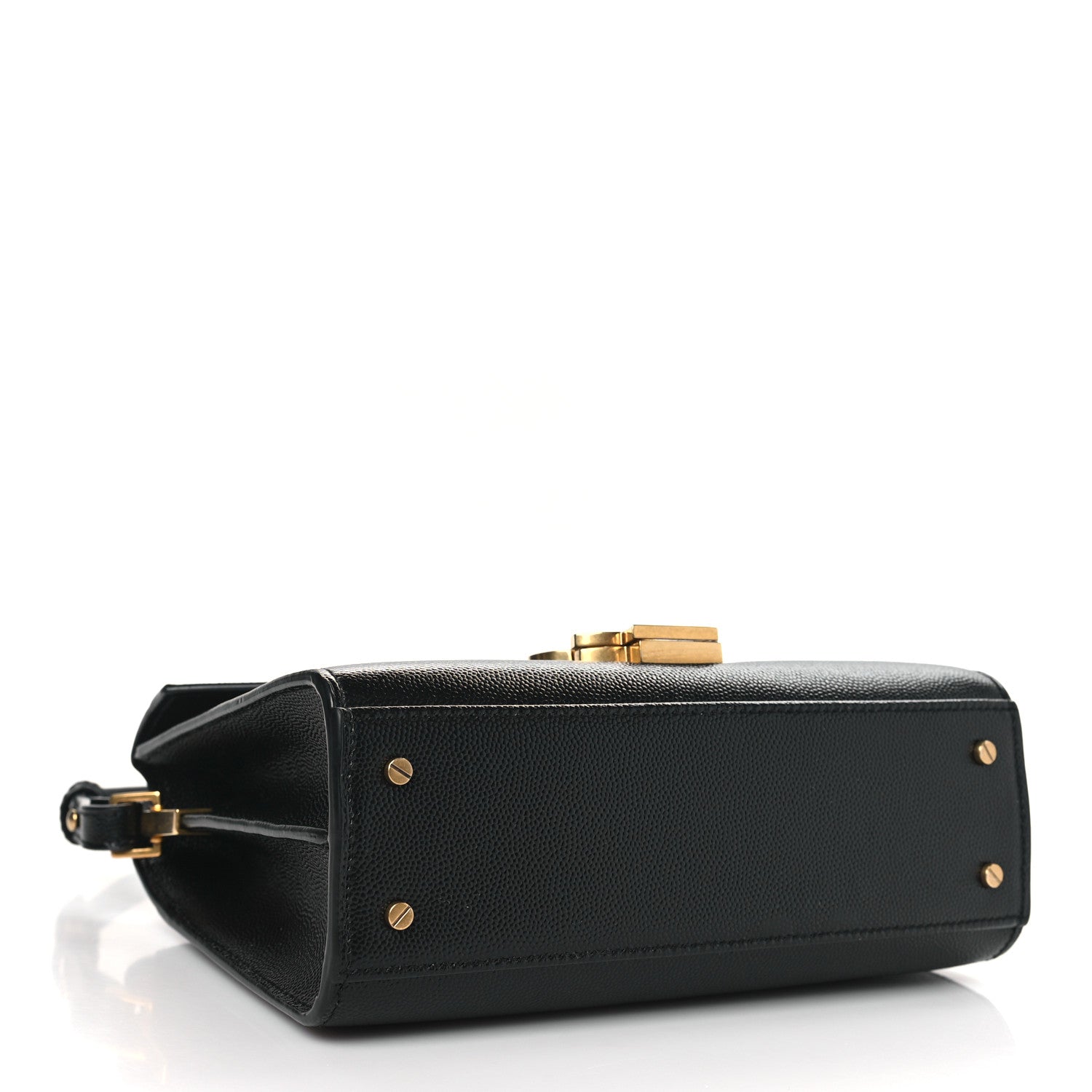 Saint Laurent Grain de Poudre Mini Classic Monogram Cassandra Top Handle Black 4 of 9