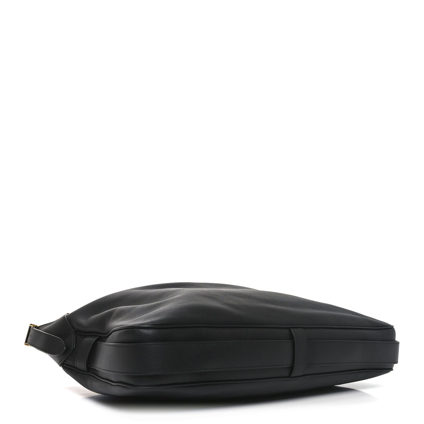 Supple Calfskin Large Romy Shoulder Bag Black