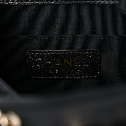 Chanel Glazed Aged Calfskin Quilted Small Duma Drawstring Backpack Black 6 of 10