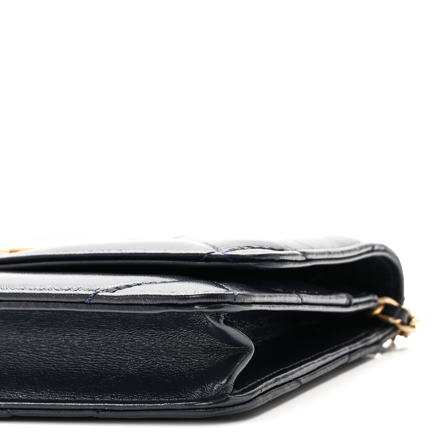 Chanel Lambskin Quilted Wallet On Chain WOC Navy 11 of 11