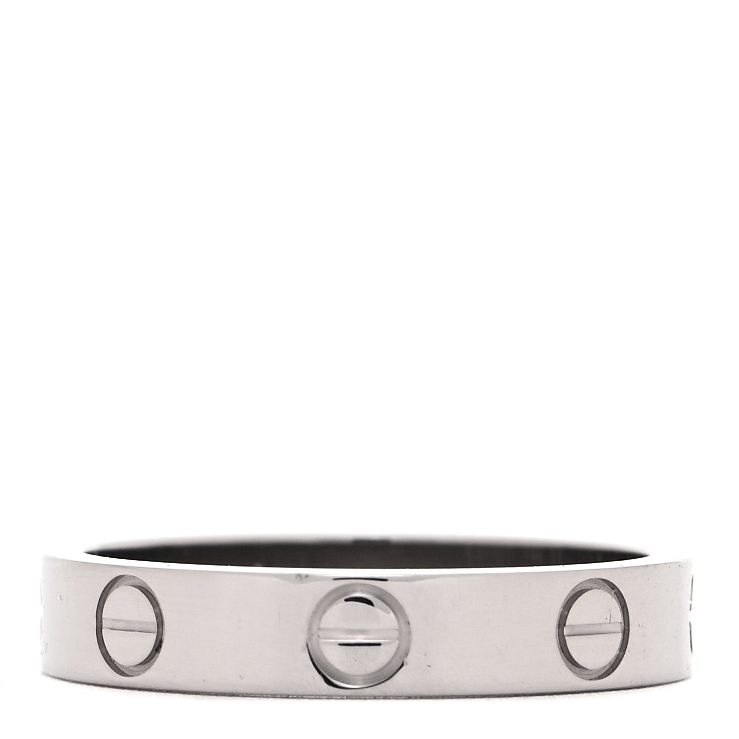 Cartier 18K White Gold 3.5mm LOVE Wedding Band Ring 51 5.75 1 of 4