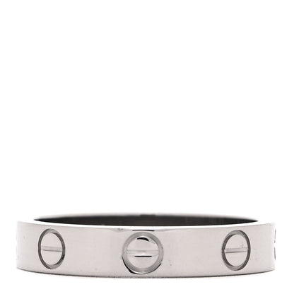 Cartier 18K White Gold 3.5mm LOVE Wedding Band Ring 51 5.75 1 of 4