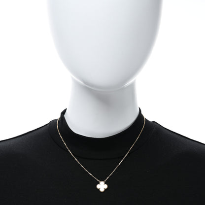 Van Cleef & Arpels 18K Yellow Gold Mother of Pearl Vintage Alhambra Pendant Necklace 2 of 5