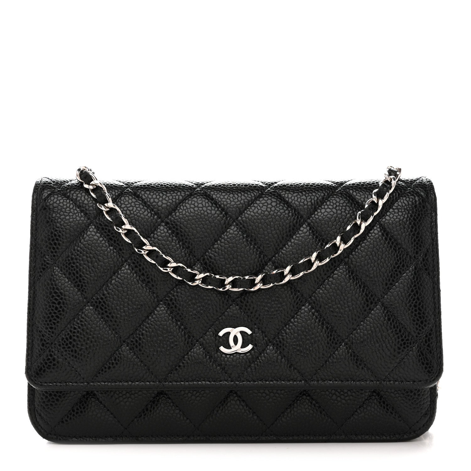 Chanel Caviar Quilted Wallet on Chain WOC Black 1 of 12