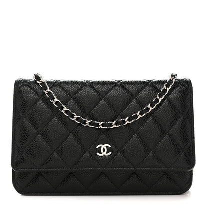 Chanel Caviar Quilted Wallet on Chain WOC Black 1 of 12