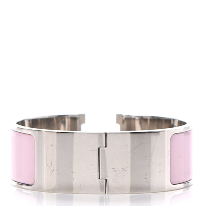 Hermes Enamel Wide Clic Clac H Bracelet PM Rose Dragee 3 of 4