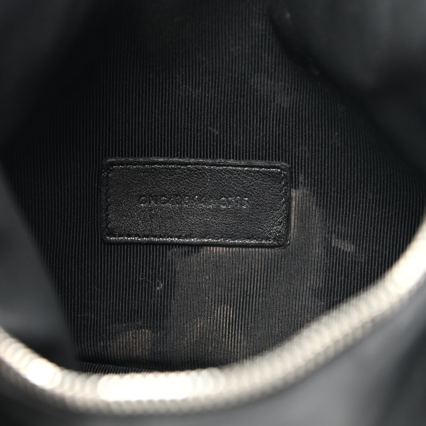 Calfskin Monogram Fringe Pouch Black