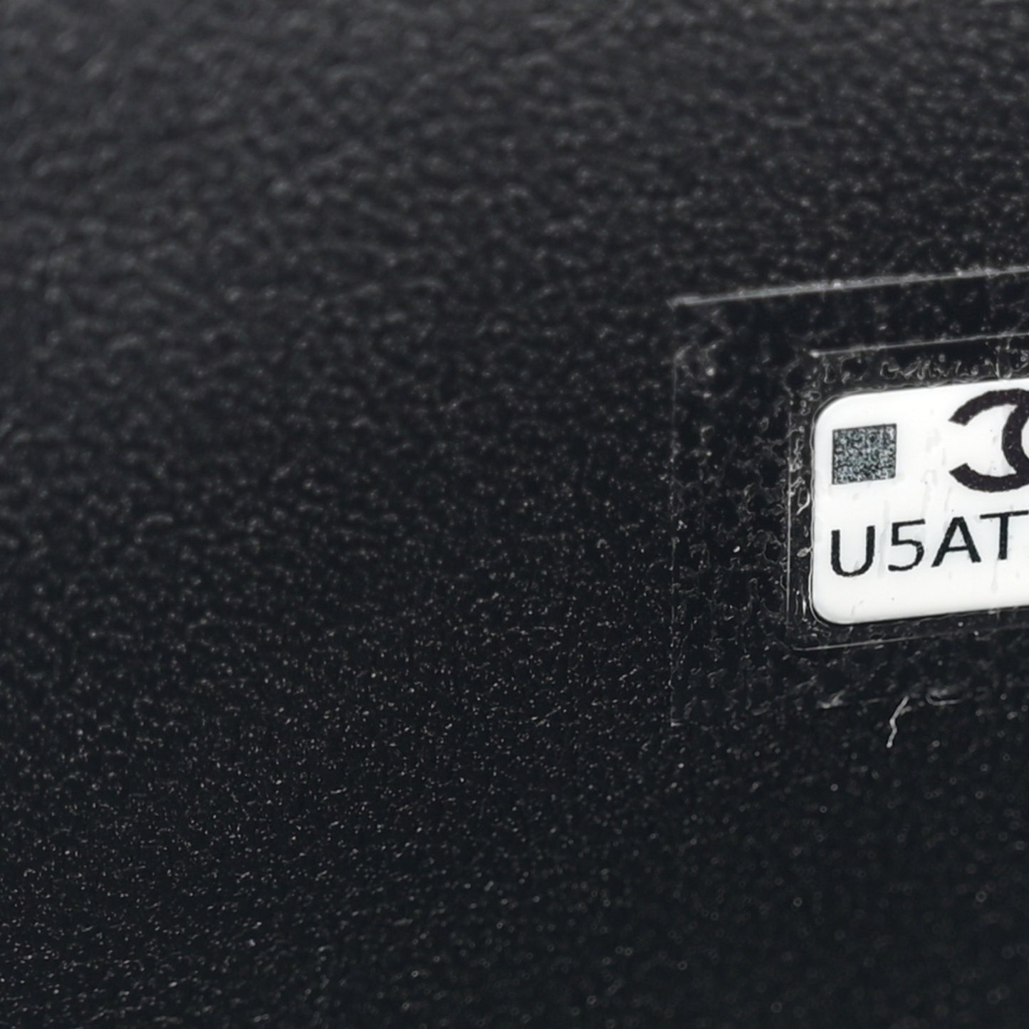 Lambskin Quilted Small Crystal Top Handle Vanity Case With Chain Black