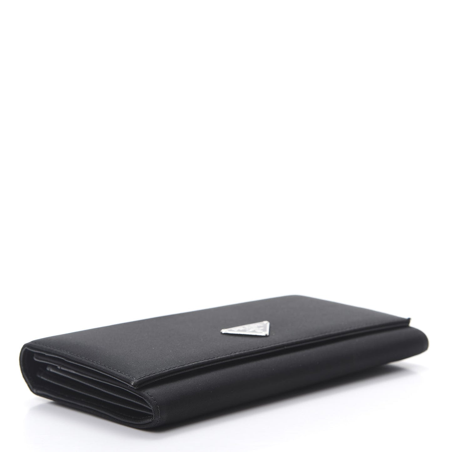 Tessuto Nylon Continental Flap Wallet Black