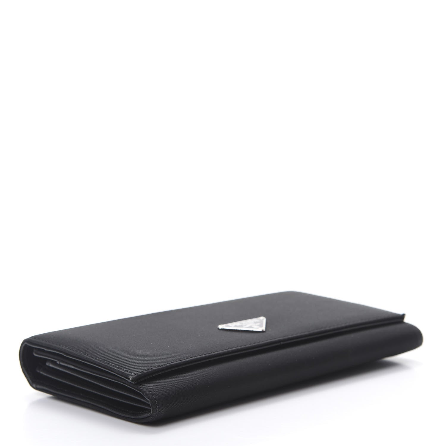 Prada Tessuto Nylon Continental Flap Wallet Black 4 of 9
