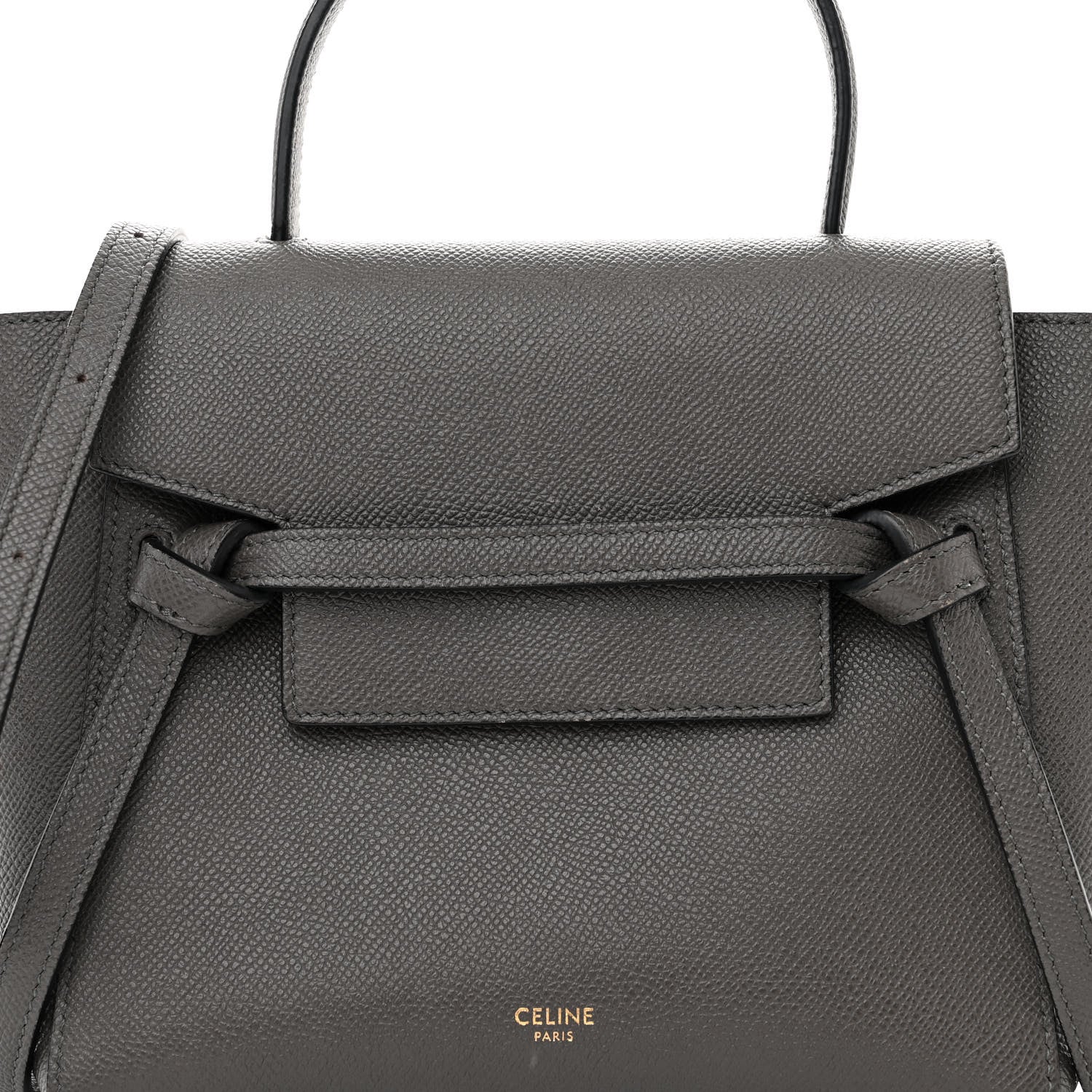 Celine Grained Calfskin Nano Belt Bag Grey 8 of 12