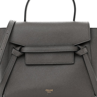 Celine Grained Calfskin Nano Belt Bag Grey 8 of 12