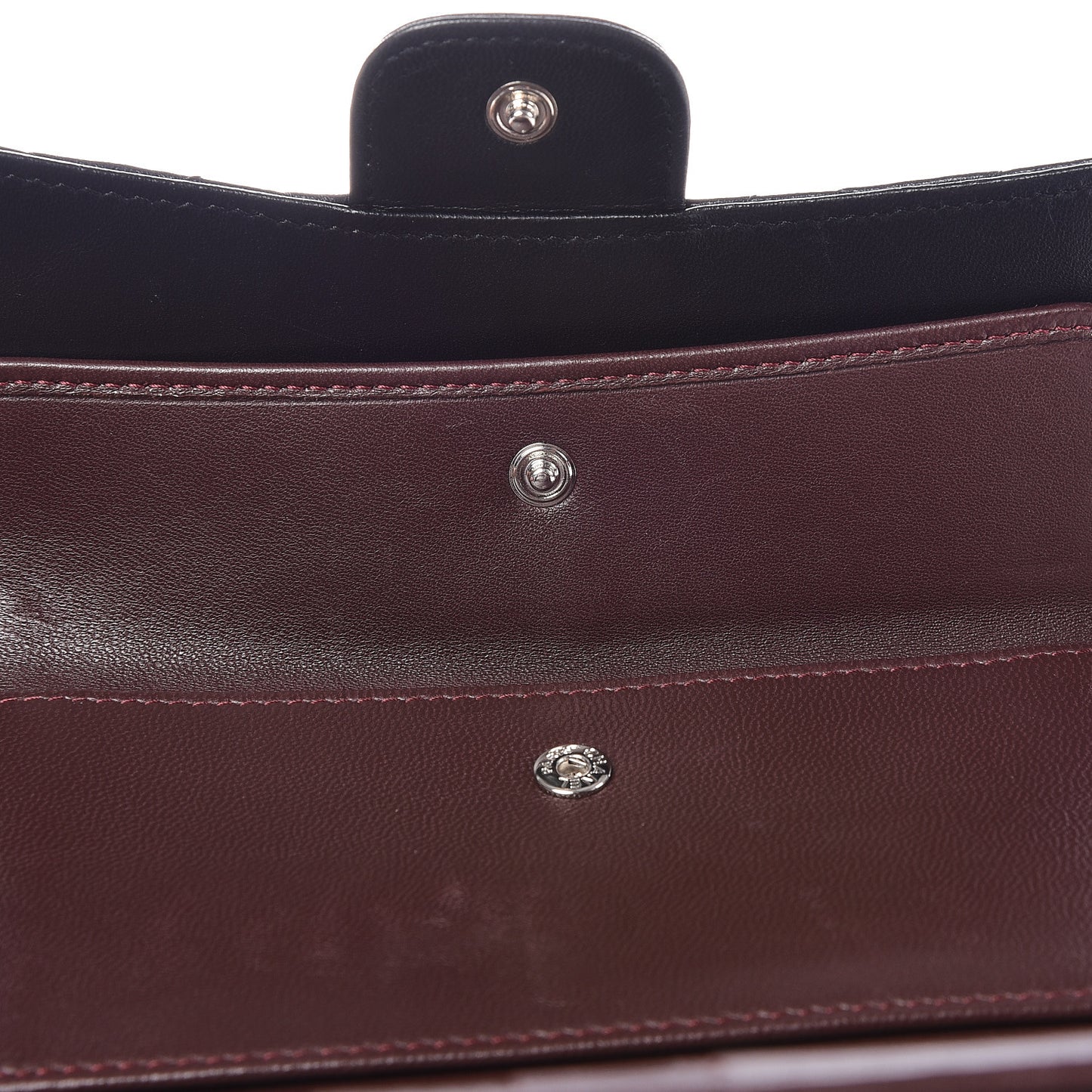 Lambskin Quilted Large Flap Wallet Black