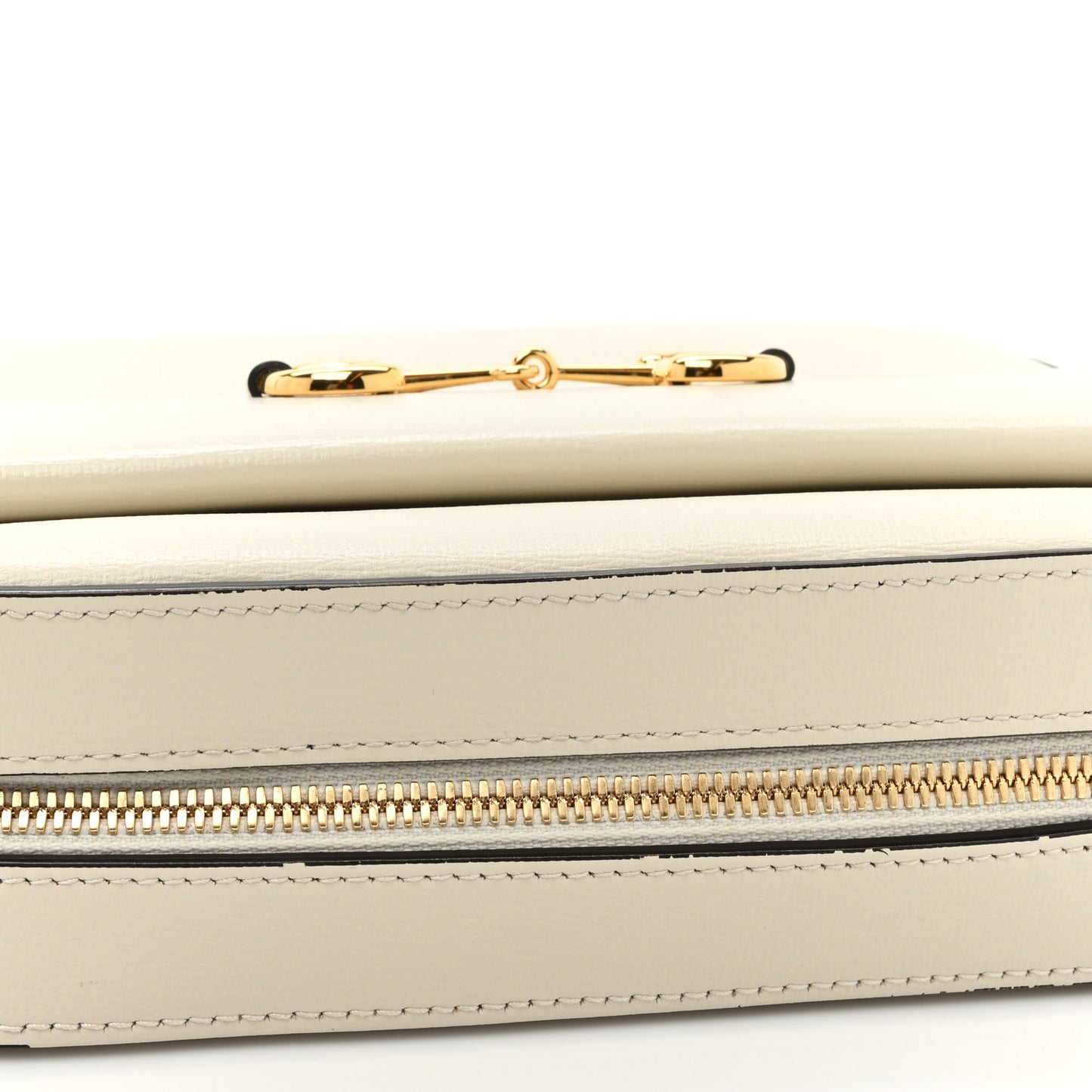 Azalea Calfskin Small Horsebit 1955 Shoulder Bag Mystic White