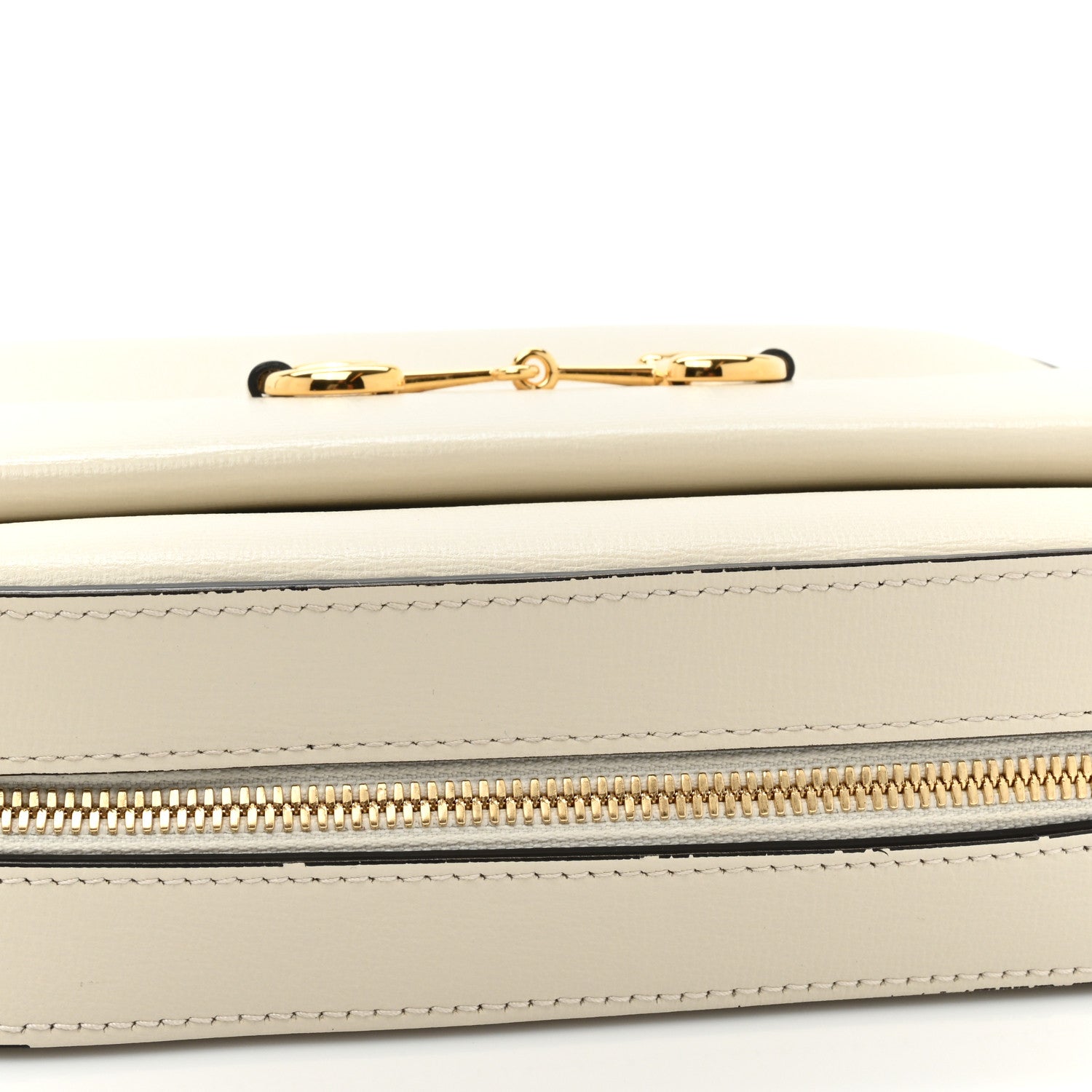 Gucci Azalea Calfskin Small Horsebit 1955 Shoulder Bag Mystic White 10 of 11