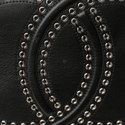 Chanel Grained Calfskin Large Coco Eyelets Shopping Tote Black 15 of 19